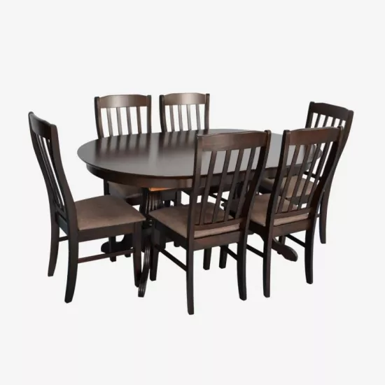 Набор мебели Eva HV-33V Chocolate + 6 Wenyi Chocolate/Ekea12 Dark Brown