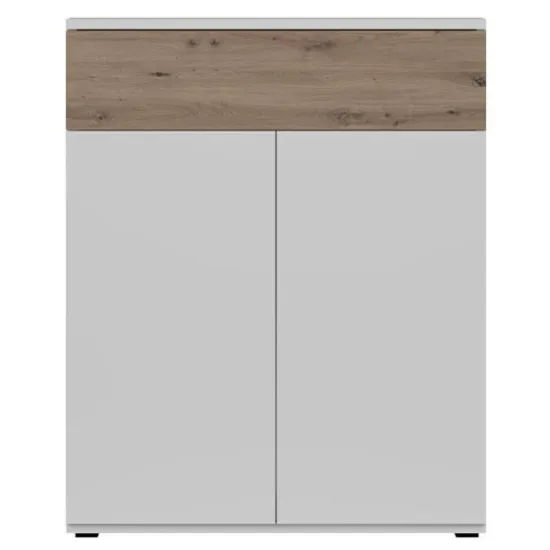 Comodă Yasen Rebeca KOM2D1S, 67x38x85 cm, Artisan Oak/Nymphea Alba