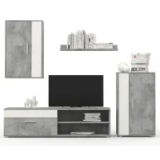 Living Yasen Мини Барато (200 cm), Beton/Nimphea Alb