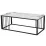 Măsuţă cafea Yasen CT-2476, 120х60 cm, White Marble/Black Legs
