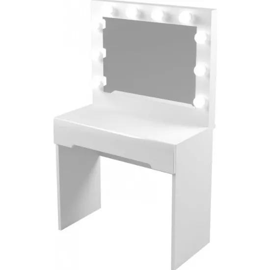 Masă toaletă Yasen, Alb Lucios
