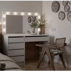 Masă toaletă Yasen BIU5S fatada MDF, Nymphea Alb