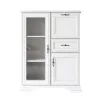 Vitrina-bar Yasen Kentuki REG1W1D1S1B, 94x44x124 см, Alb Alpin