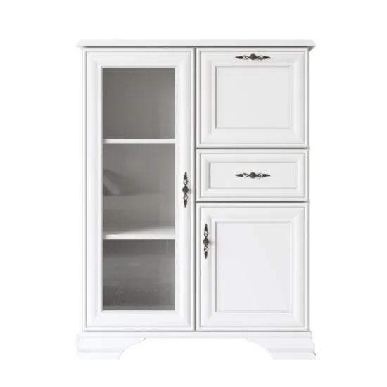 Vitrina-bar Yasen Kentuki REG1W1D1S1B (94 cm), Alb Alpin