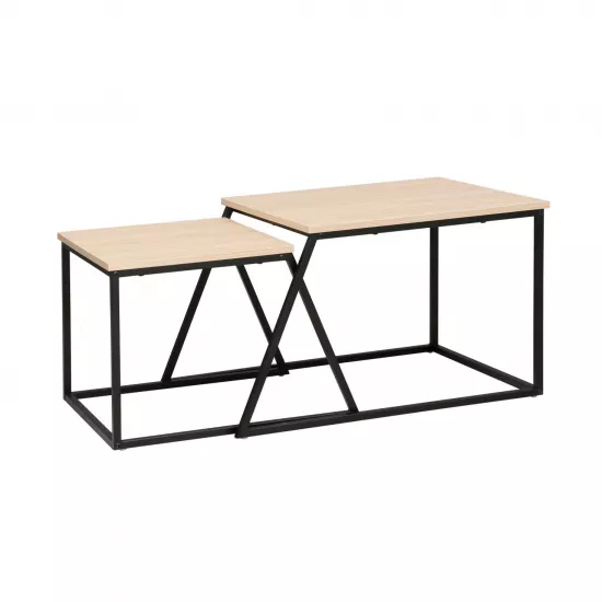 Masă de cafea DP Agis 54,2×45×40,7cm/72×50×44cm, Stejar M37/Black