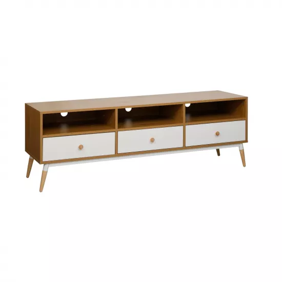 Тумба под ТВ Decoprim Marani 3, 150x40x51 см, Stejar M33/M58