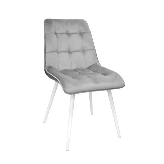 Стул Decoprim Capella, Catifea Grey HLR20/White Legs