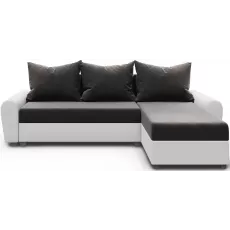 Диван угловой Space Meble Dakar L, Mikrofaza 1024/D511 (Gray/White)