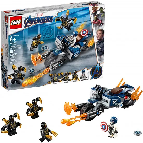 Lego Super Heroes 76123 Constructor Lego Captain America Atacul Outriderilor