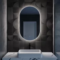 Oglindă pentru baie Moonglass Evian 70x50 cm, cu 1 senzor și iluminare