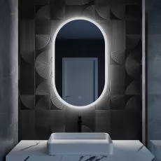 Oglindă pentru baie Moonglass Florra 70x50 cm, cu 2 senzori, iluminare și încălzire