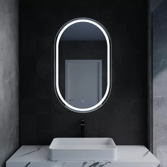 Зеркало для ванной Moonglass Lavora 100x60 cm, два сенсора, c подсветкой и подогревом