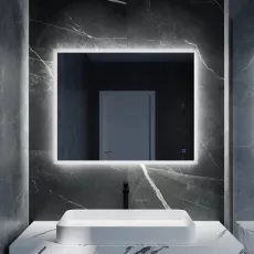 Oglindă pentru baie Moonglass Lyra 80x60 cm, cu 1 senzor și iluminare