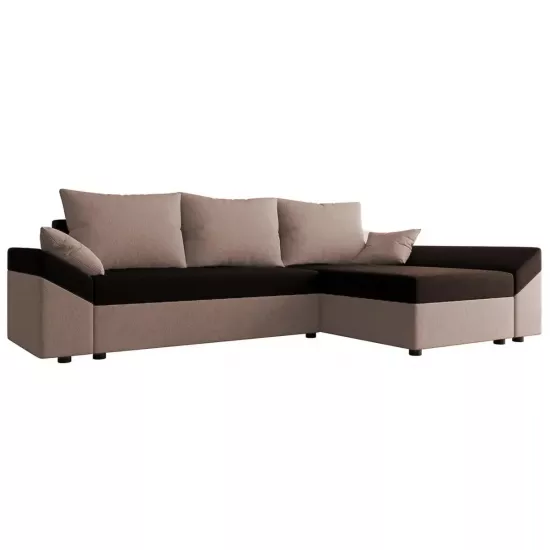 Диван угловой Space Meble Dante L, Sawana 16/Sawana 22 (Dark Brown/Light Brown)