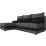 Диван угловой Space Meble Hewlet, Sawana 05/Sawana 14 (Gray Dark/Black)