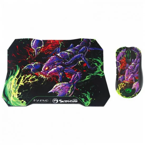 Mouse cu fir Marvo Scorpion Combo M603+G20 Black