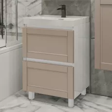 Dulap cu lavoar PS ВККТБ-70(2), 70 cm, Cappuccino mat