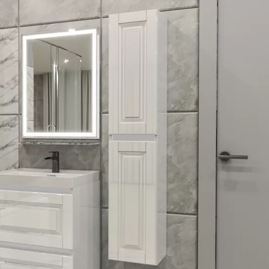 Dulap penal suspendat PS ВНКД-147/30 (30 cm), White gloss