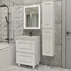 Set de mobila de baie PS Lilia 60-147 (vops./PAL), White gloss