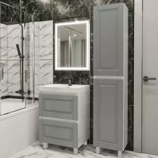 Set de mobila de baie PS Lilia 60-193 (vops./PAL), Gri mat