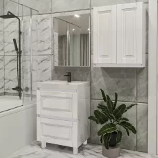 Set de mobila de baie PS Lotos 70-60 (vops./PAL), White gloss