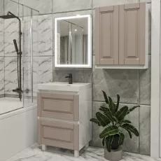 Set de mobila de baie PS Lotos 70-60 (vops./PAL), Cappuccino mat