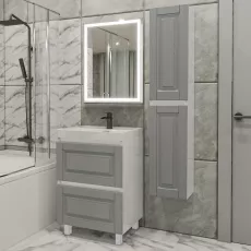 Set de mobila de baie PS Lilia 70-147 (vops./PAL), Gri mat