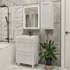 Set de mobila de baie PS Lotos 60-20 (vops./vops.), White gloss