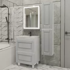 Set de mobila de baie PS Lilia 80-147 (vops./vops.), Verde deschis mat