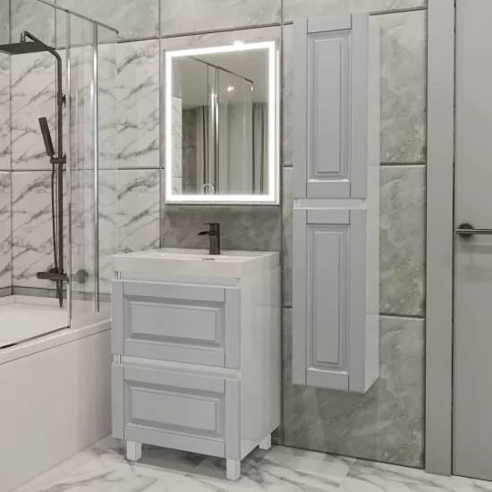 Set de mobila de baie PS Lilia 80-147 (vops./vops.), Verde deschis mat