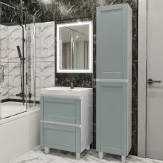 Set de mobila de baie PS Lilia 80-193 (vops./vops.), Verde deschis mat