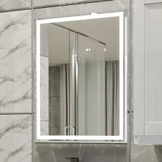 Oglindă pentru baie PS LED cu încălzire, 60x70cm