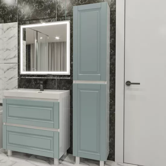 Dulap înalt pentru baie PS ПВКК-193/40 (40 cm), Verde deschis mat