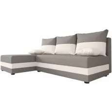 Диван угловой Space Meble Hewlet, Sawana 21/Sawana 01 (Gray/Ecru)