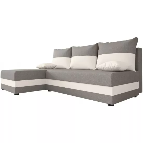 Диван угловой Space Meble Hewlet, Sawana 21/Sawana 01 (Gray/Ecru)