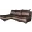 Диван угловой Space Meble Hewlet, Sawana 16/Sawana 22 (Brown Dark/Brown Light)