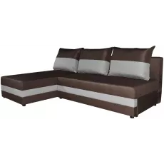 Диван угловой Space Meble Hewlet, Sawana 16/Sawana 20 (Dark Brown/Graphite)