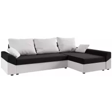 Диван угловой Space Meble Denver L Rainbow 15/Rainbow 31 (Black/White)