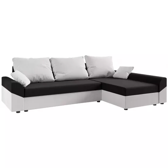 Диван угловой Space Meble Denver L Rainbow 15/Rainbow 31 (Black/White)