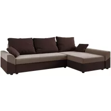 Диван угловой Space Meble Denver L, Sawana 22/Sawana 16 (Light Brown/Dark Brown)