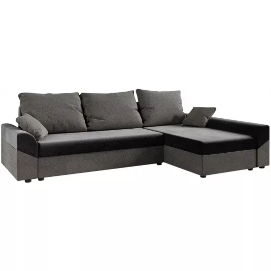 Диван угловой Space Meble Denver L, Sawana 05/Sawana 21 (Gray/Dark Gray)