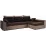Диван угловой Space Meble Paul L, Rainbow 20/Rainbow 05 (Brown/Brown Light)