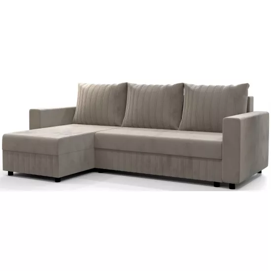 Canapea de colț Space Meble Park L, Riviera 16 (Beige)