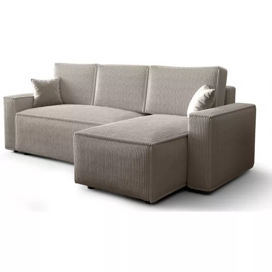 Canapea de colț Space Meble Ambro L, Poso 100 Light Grey