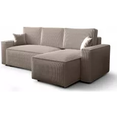 Canapea de colț Space Meble Ambro L, Poso 02 Dark Beige