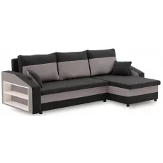 Диван угловой Magnifico Hewlet Foam Shelf Left, Mikro 15/Mikro 27 (Black/Grey)