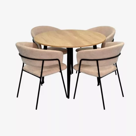 Набор мебели Eva DT-402-2B + 4 YTC-097B UF885-03 (Light beige)