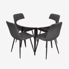 Набор мебели Eva DT-402-3B + 4 YTC-080B BJORN-16 (Dark grey)