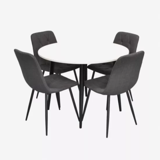 Набор мебели Eva DT-402-3B + 4 YTC-080B BJORN-16 (Dark grey)