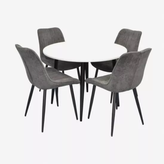 Set de mobilă Eva DT 402-3B + 4 YTC-055B UF885-15 (Dark grey)